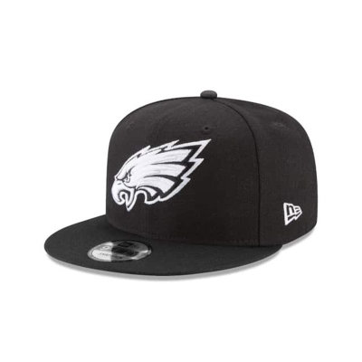 Black Philadelphia Eagles Hat - New Era NFL 9FIFTY Snapback Caps USA7401928